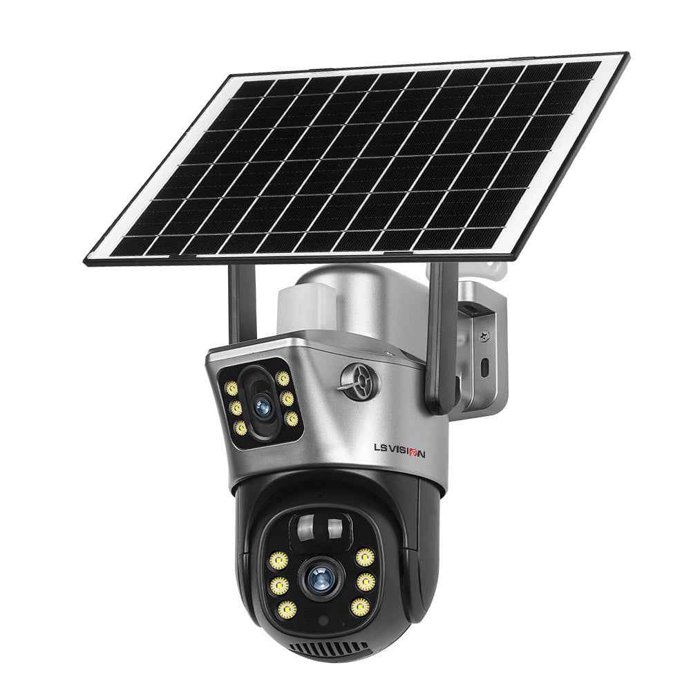 SENTINEL 4K Dual Lens Solar Camera with 360° WiFi for Ultimate Surveillance