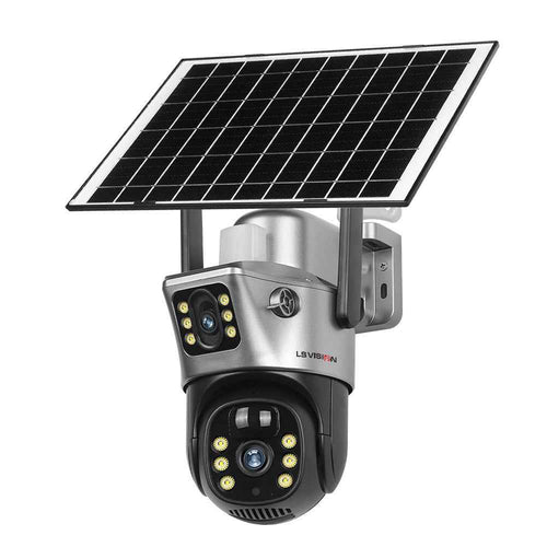 SENTINEL 4K Dual Lens Solar Camera with 360° WiFi for Ultimate Surveillance
